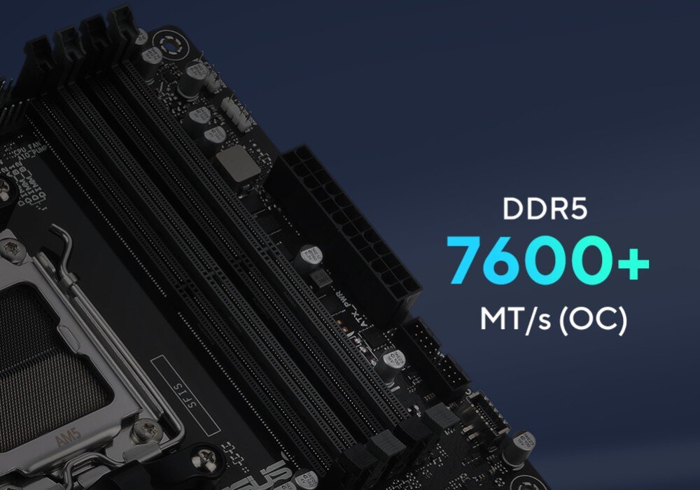 Płyta główna ASUS PRIME B840M-A-CSM pamięć DDR5 funkcje podkręcenie RAM