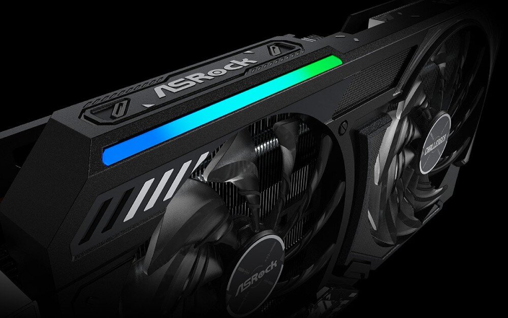Karta graficzna ASROCK Arc B570 Challenger OC 10GB chłodzenie wentylatory temperatura