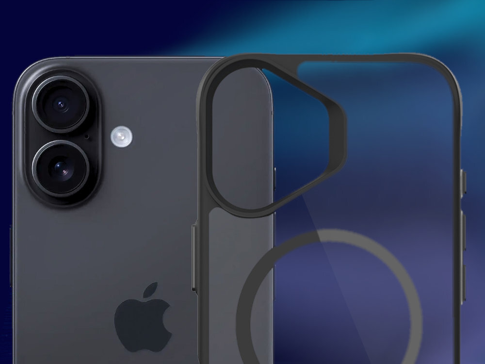 3MK Satin Guardx MagCase na kolorowym tle założone na telefon iPhone