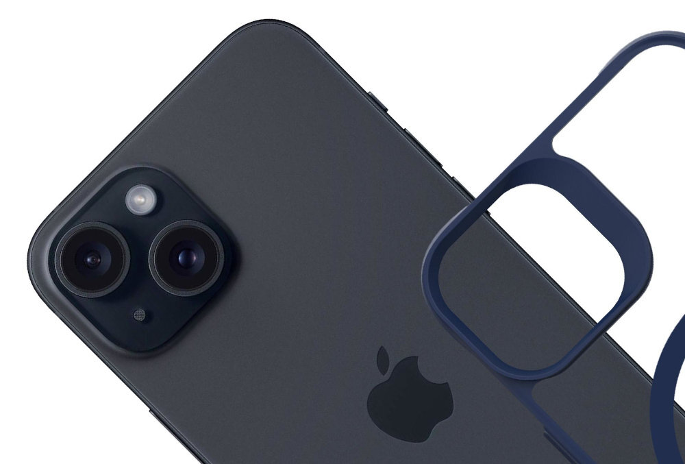 3MK Satin Guardx MagCase satynową ramkę antypoślizgowym krawędziom czterech kolorach - etui i telefon od tyłu na białym tle