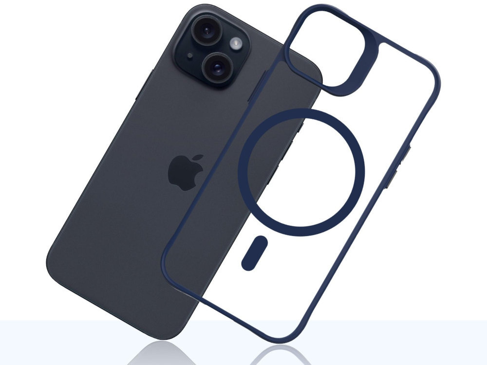 3MK Satin Guardx MagCase sztywnych pleckach poliwęglanu (PC) zostało wielokrotnie sprawdzone w testach Military Grade - etui i telefon od tyłu na białym tle