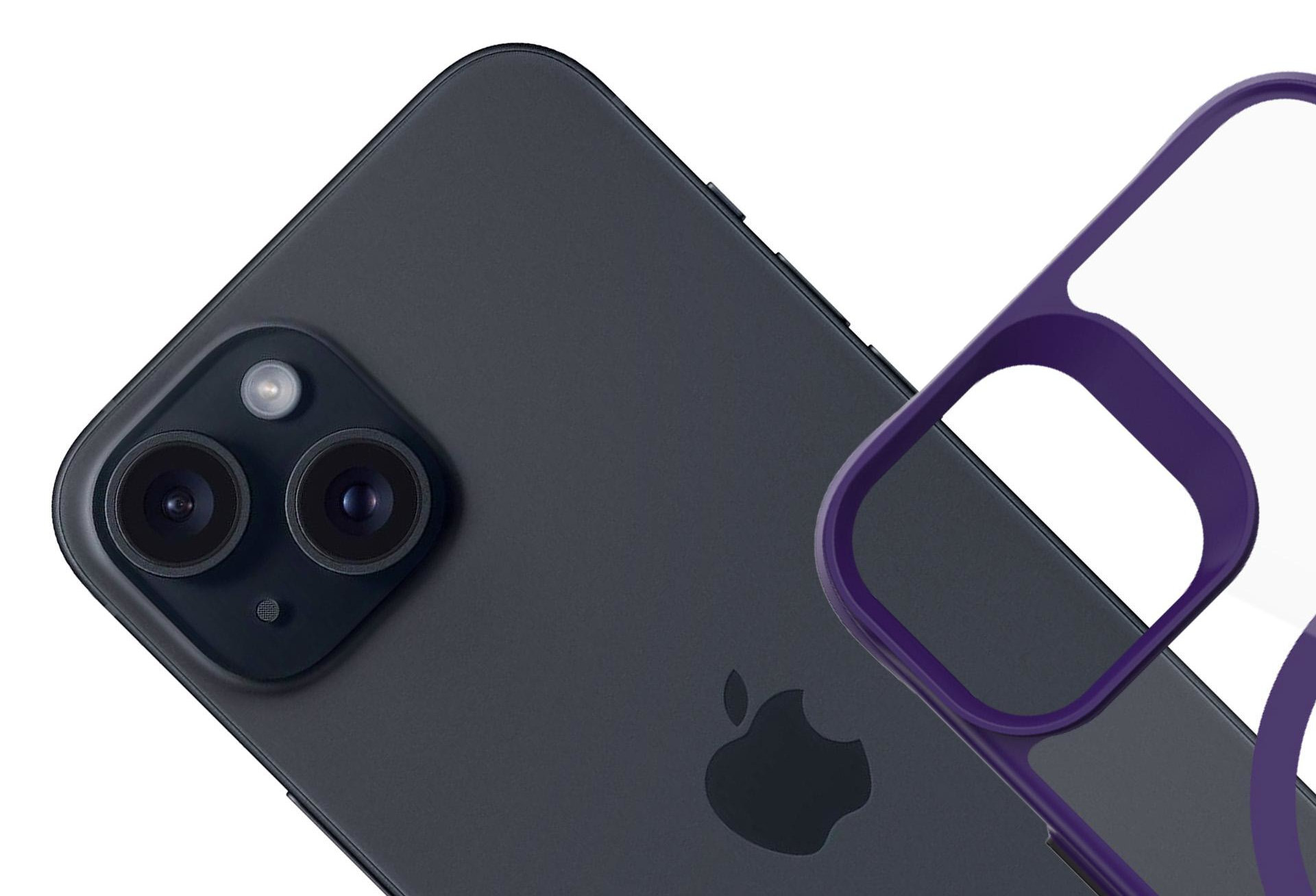 3MK Satin Guardx MagCase satynową ramkę antypoślizgowym krawędziom czterech kolorach - etui i telefon od tyłu na białym tle