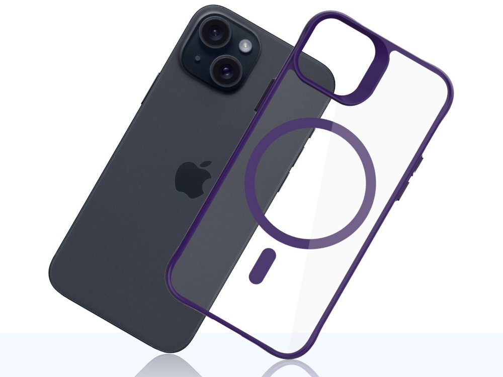 3MK Satin Guardx MagCase sztywnych pleckach poliwęglanu (PC) zostało wielokrotnie sprawdzone w testach Military Grade - etui i telefon od tyłu na białym tle