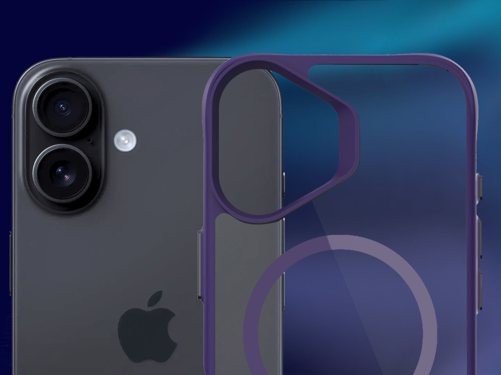 3MK Satin Guardx MagCase na kolorowym tle założone na telefon iPhone