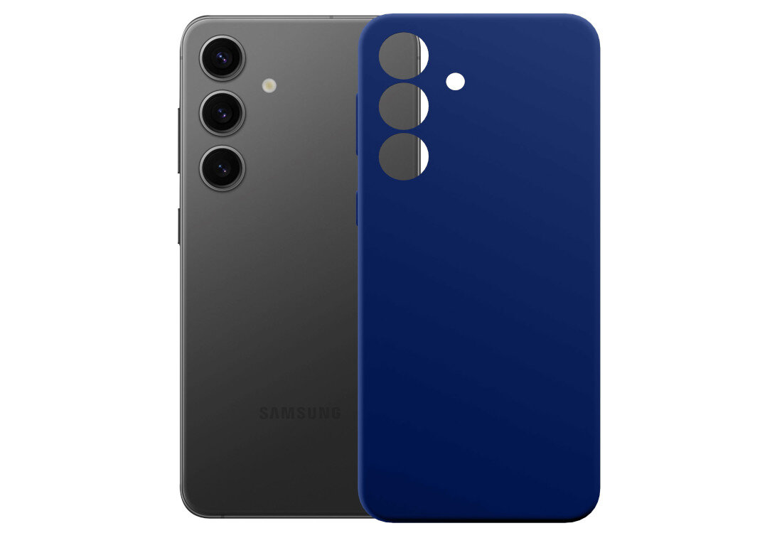 Etui 3MK Silicone Guardx do Samsung Galaxy S24 Niebieski wygląd prezentacja kolor białe tło