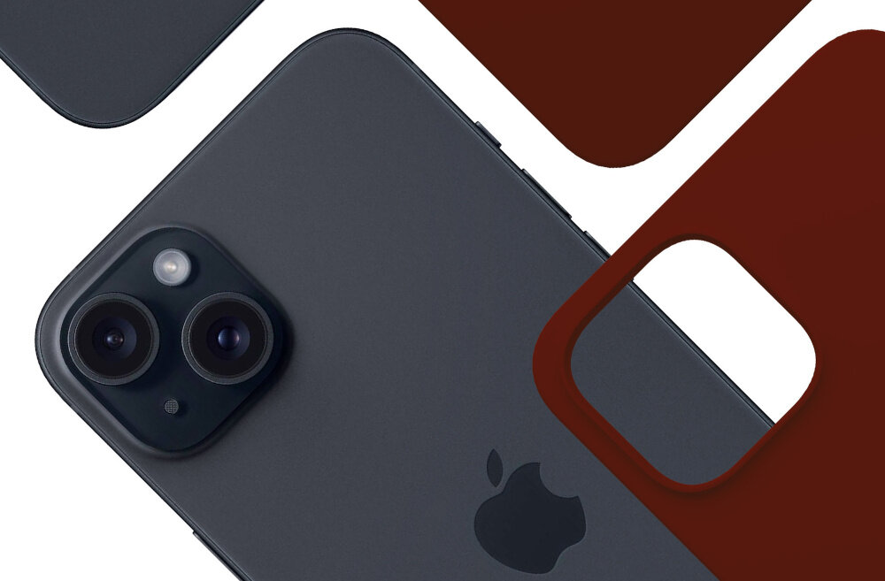 Etui 3MK Silicone Guardx do Apple iPhone 15 Ciemno-czerwony właściwości kurz zabrudzenia Zawsze czysty i elegancki