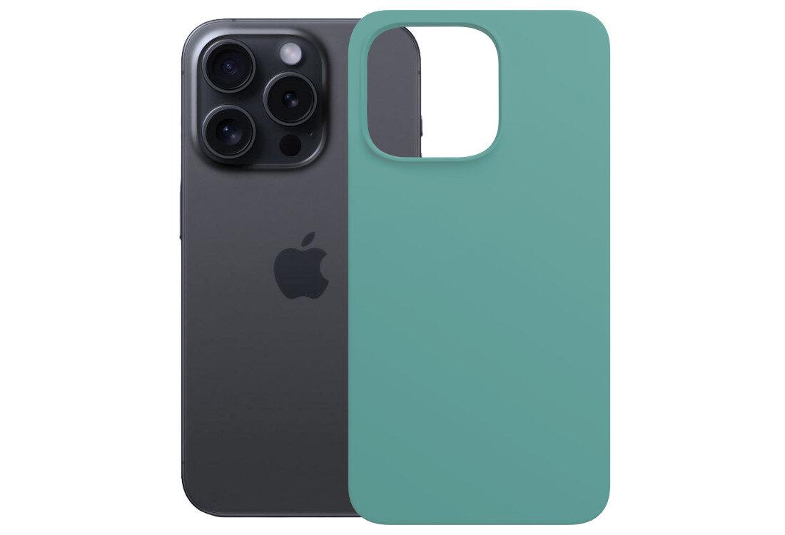 Etui 3MK Silicone Guardx do Apple iPhone 16 Pro Max Zielony wygląd prezentacja kolor białe tło