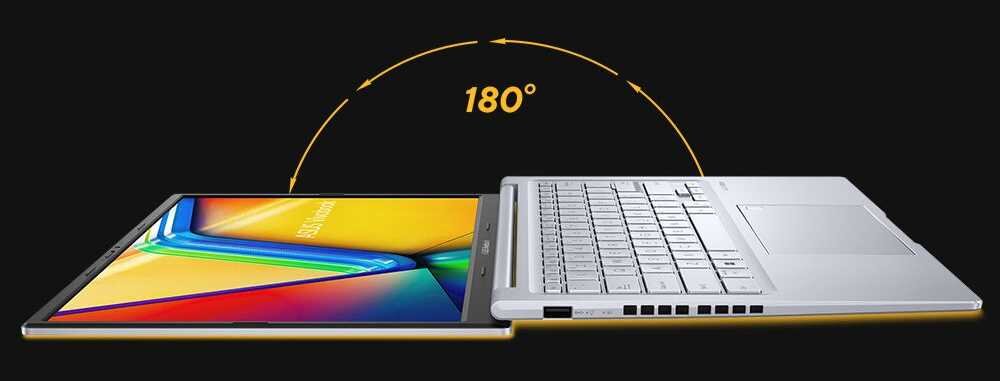 Laptop ASUS VivoBook 14X K3405 - Otwarty laptop z widoczną klawiaturą, gotowy do użycia w pracy lub nauce.