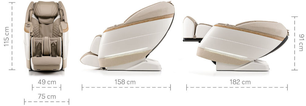 Fotel masujący IREST Queentri Czarno-beżowy jakość design dbałość detale harmonijna całość kolo kolorystyka wybór możlowości warianty kolorystyczne masaż ozdoba