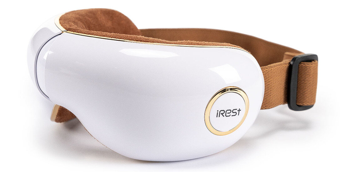 Masażer do oczu IREST C58S przynosi natychmiastową ulgę delikatne wibracje pulsujące poduszki powietrzne Funkcja ogrzewania regeneracja pomoc Ciepły kompres rozluźnia mięśnie twarzy pomaga w pełnym odprężeniu