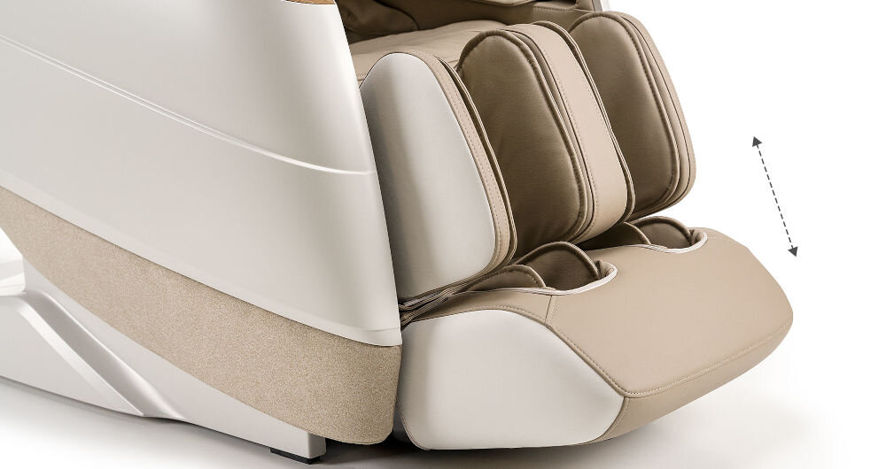 Fotel masujący IREST Queentri Beżowy rolkowy Masaż stóp odprężenie pulsujący ruch poduszek pobudza krążenie usuwa napięcia praca 3 stopnie decyzja