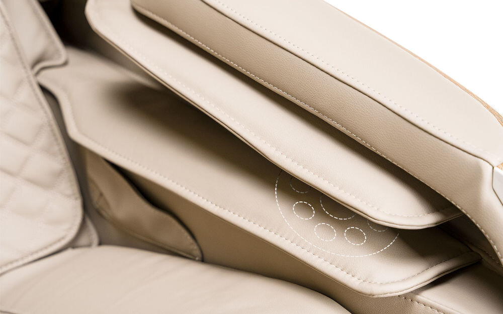 Fotel masujący IREST Queentri Beżowy Akupresura dłoni wkładki akupresurowe endorfiny