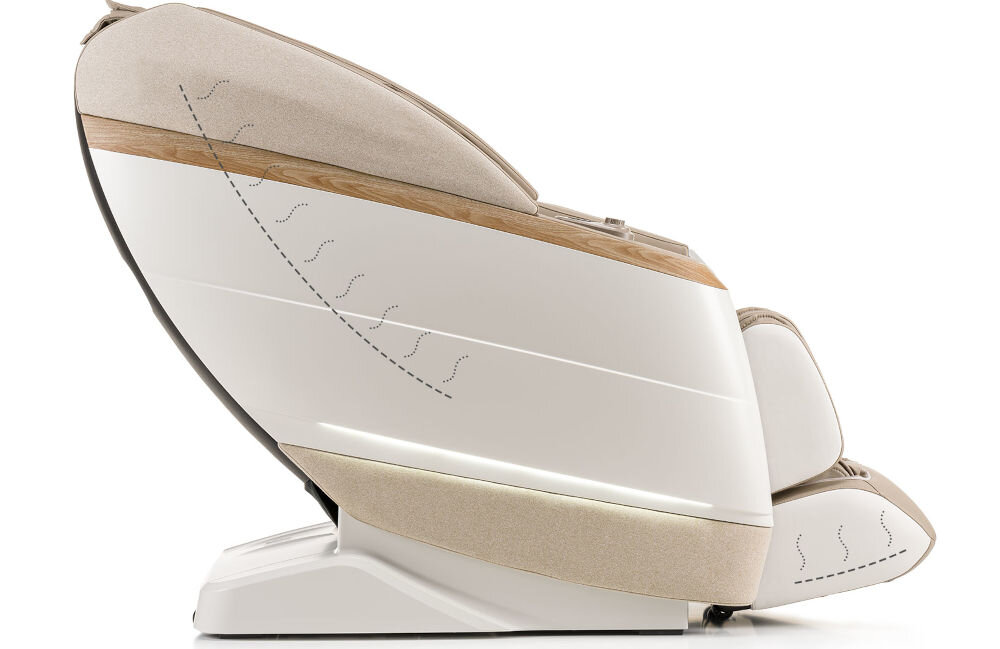 Fotel masujący IREST Queentri Beżowy mata grafenowa intensywność regulacja 2 stopnie