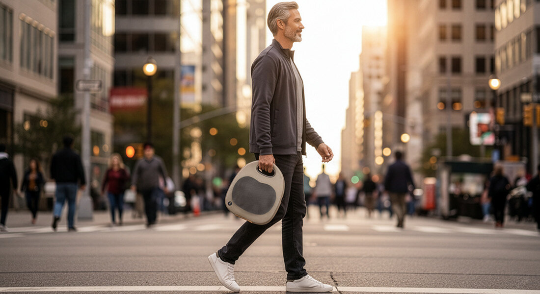 Poduszka masująca IREST D260C Podgrzewanie Ugniatanie Poręczna forma Lekka i poręczna forma wygodny uchwyt do przenoszenia