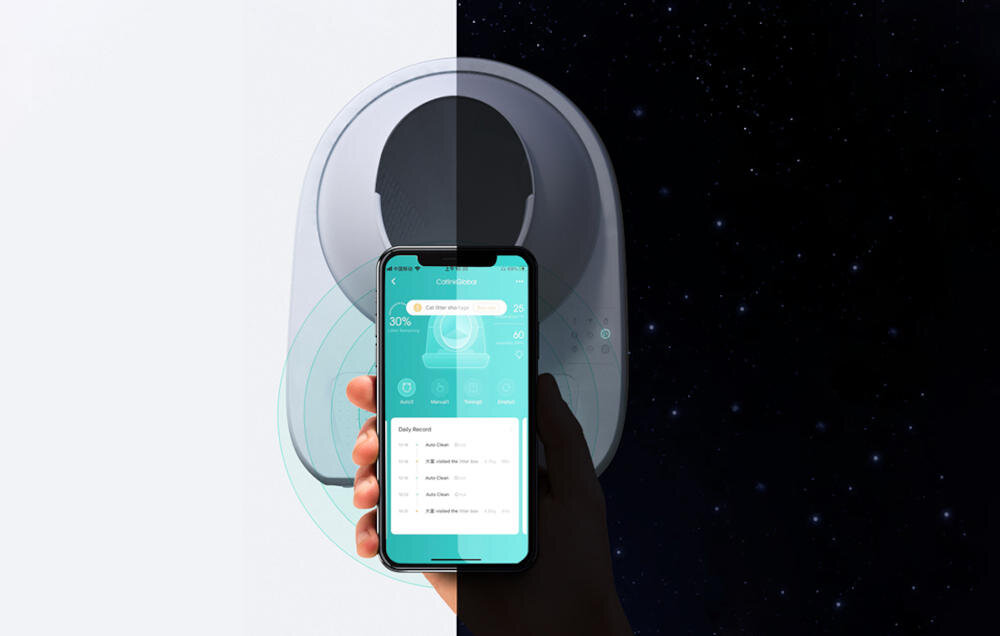 CATLINK kuweta urządzenia android ios zdalna kontrola smartfon tablet tryby praca udostępnianie