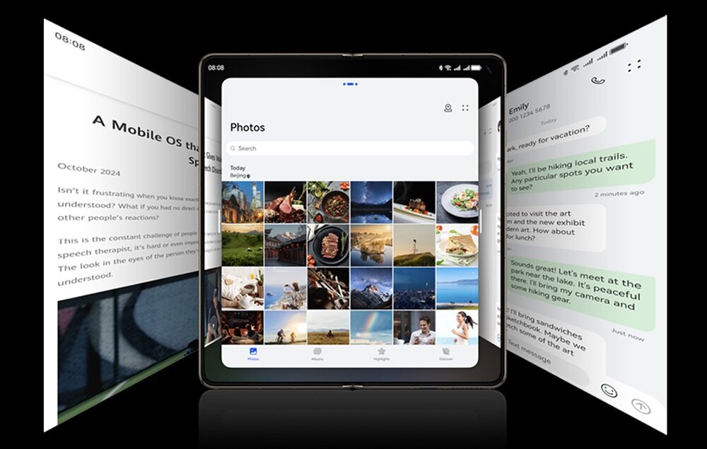 Smartfon HUAWEI Mate X6 ai aplikacje na ekranie