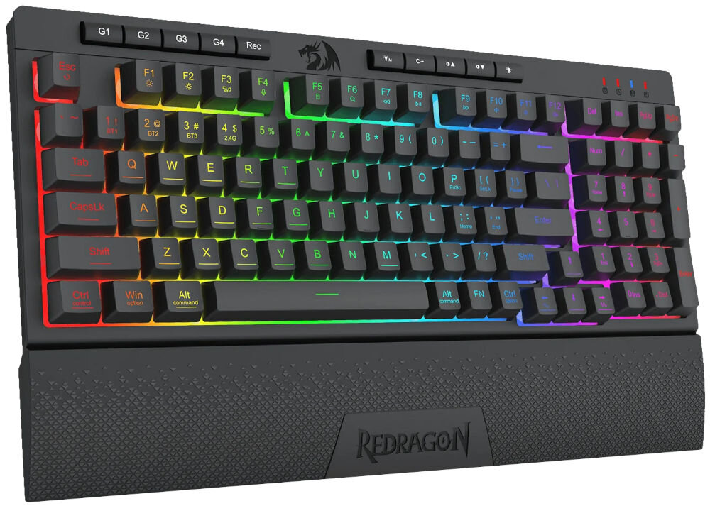 Klawiatura REDRAGON K515-RGB Shiva 98 zwiększ przewagę w grze, produkt na białym tle