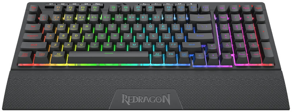 Klawiatura REDRAGON K515-RGB Shiva 98 precyzja i niezawodność, 26-klaiwszowy anti-ghosting, produkt na białym tle