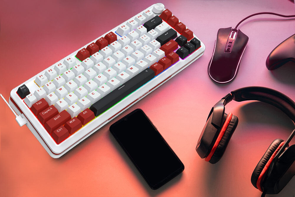 Klawiatura K721WRB-RGB Stormhunter zyskaj przewagę w grze, produkt, telefon, słuchawki, mysz