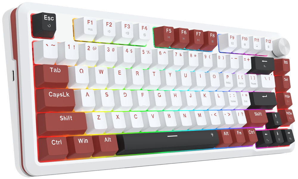 Klawiatura K721WRB-RGB Stormhunter
kontrola bez zakłóceń technologie Anti-Ghosting oraz N-Key Rollover, produkt na białym tle