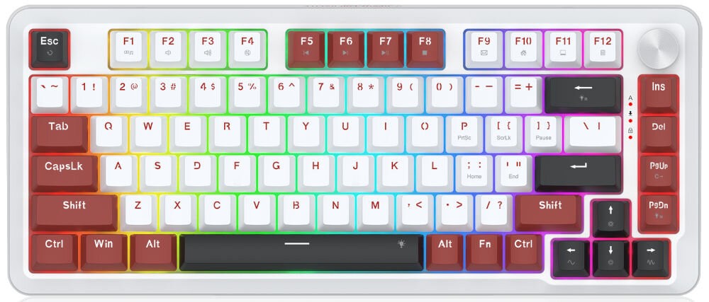 Klawiatura K721WRB-RGB Stormhunter
efektowne podświetlenie RGB oferujące różnorodne efekty świetlne, możliwość regulacji intensywności podświetlenia, podświetlenie ułatwiające pracę w warunkach słabego podświetlenia
produkt na białym tle
