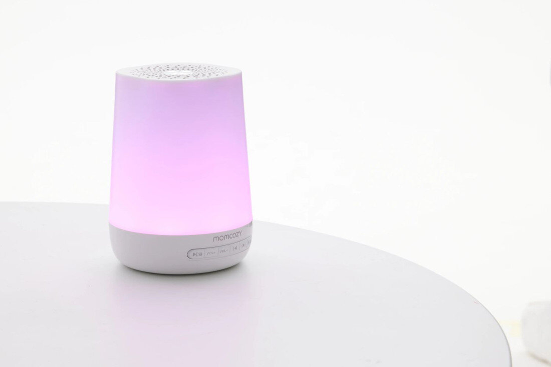 Lampka z odtwarzaczem dźwięków MOMCOZY WN002-WH00BA-A Funkcja budzenia funkcję budzenia alarmem Automatyczne wyłączanie po 30, 60 lub 90 minutach blokada przed dziećmi