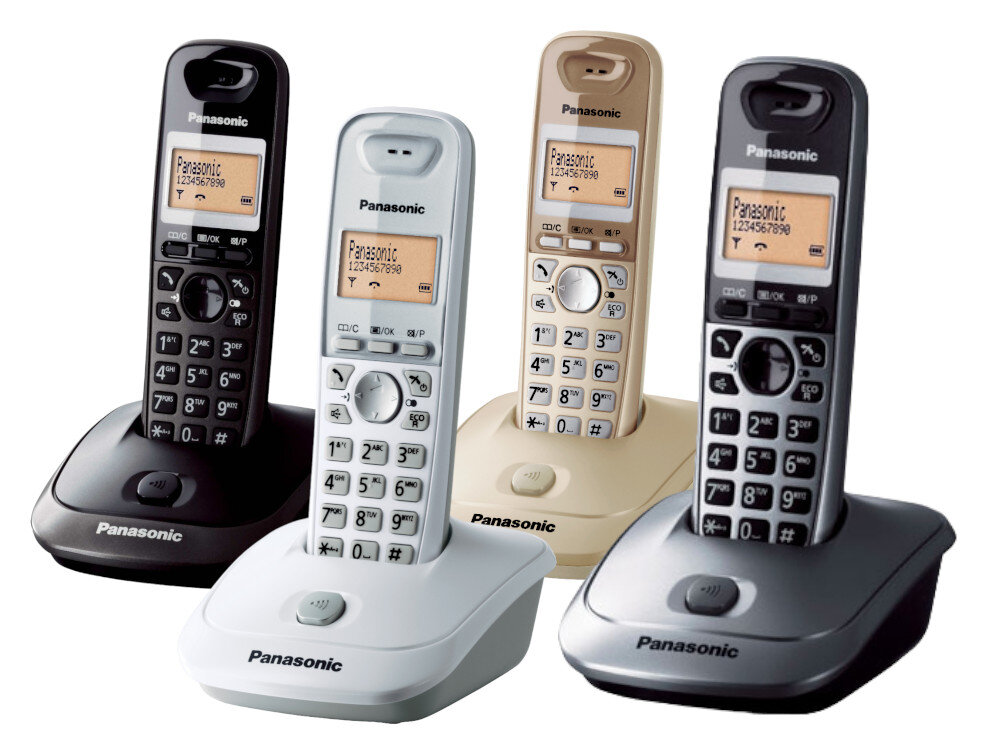 PANASONIC KX-TG2511 technologią GAP słuchawek bezprzewodowych powtarzania połączeń do 10 ostatnich numerów 5 melodii dzwonka zegar, alarm, możliwość szybkiego znalezienia zagubionej słuchawki