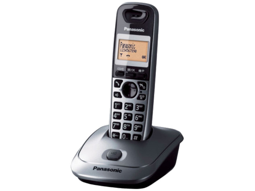 PANASONIC KX-TG2512 technologią GAP słuchawek bezprzewodowych powtarzania połączeń do 10 ostatnich numerów 5 melodii dzwonka zegar, alarm, możliwość szybkiego znalezienia zagubionej słuchawki
