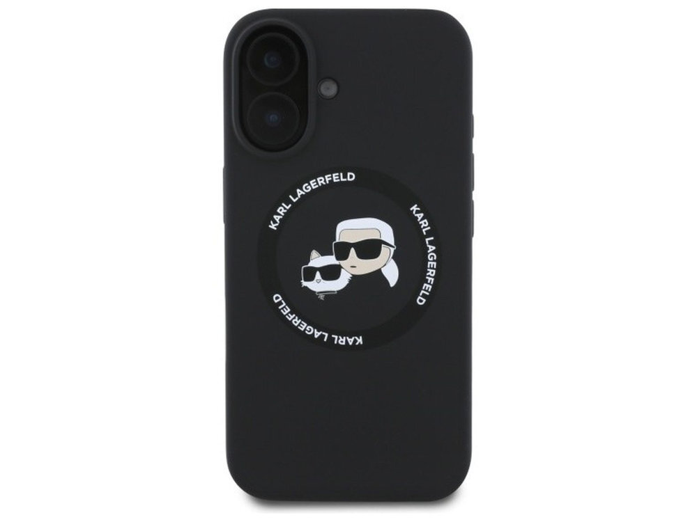 Etui Karl Lagerfeld Silicone Karl&Choupette MagSafe elastycznego TPU twardego PC odporność na wstrząsy i codzienne użytkowanie pierścień MagSafe bezprzewodowe ładowanie kompatybilnych akcesoriów