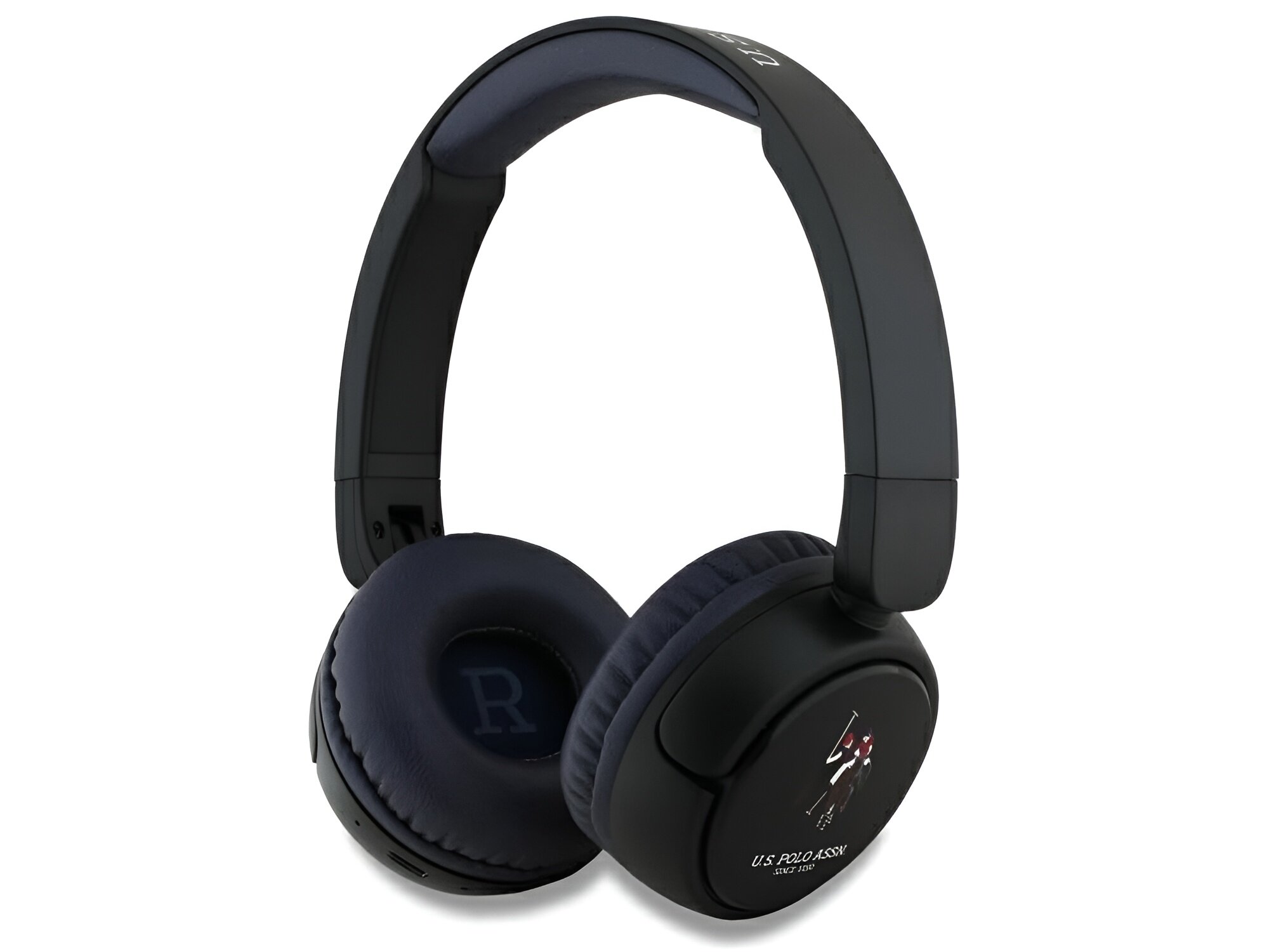 Słuchawki nauszne U.S. POLO ASSN. DH Color Logo Słuchawki pokazane z obu stron słuchawki bezprzewodowe kompaktowe nauszne