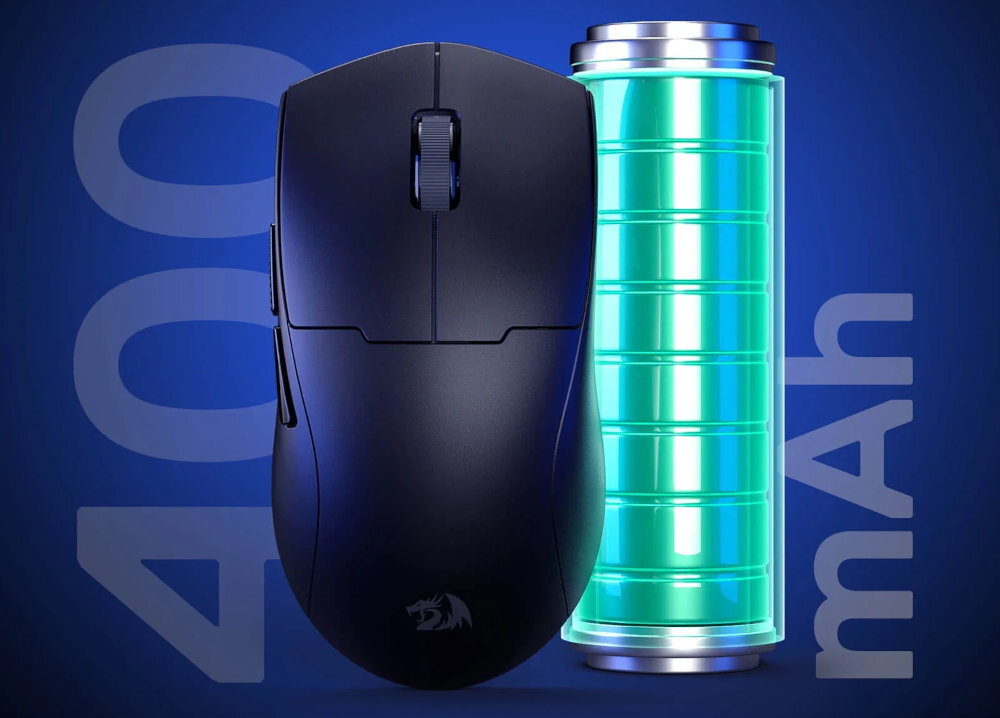 REDRAGON K1NG Pro Max wbudowaną baterię 400 mAh szybkiego ładowania