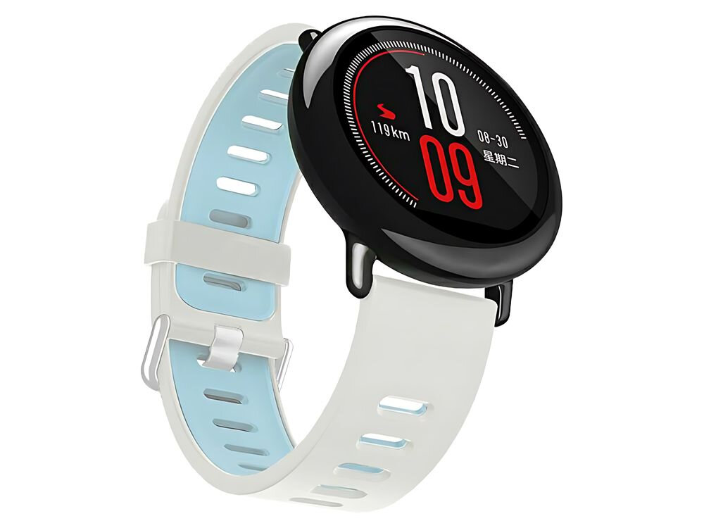 BELINE Double Color miękkiego silikonu dwukolorowy wygląd Regulowane zapięcie z wytrzymałej stali nierdzewnej wielu modeli smartwatchy - pasek na zegarku od przodu