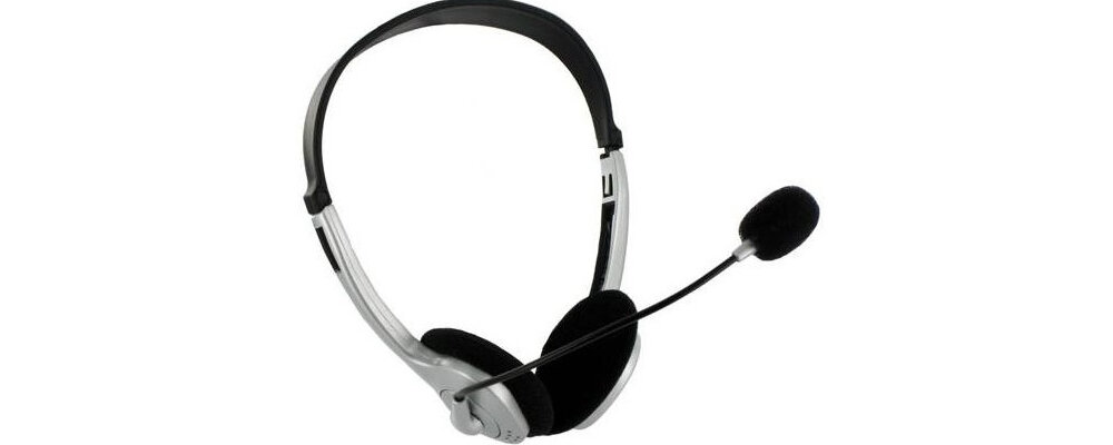 SŁUCHAWKI 4WORLD Z MIKROFONEM SREBRNE waga kolor