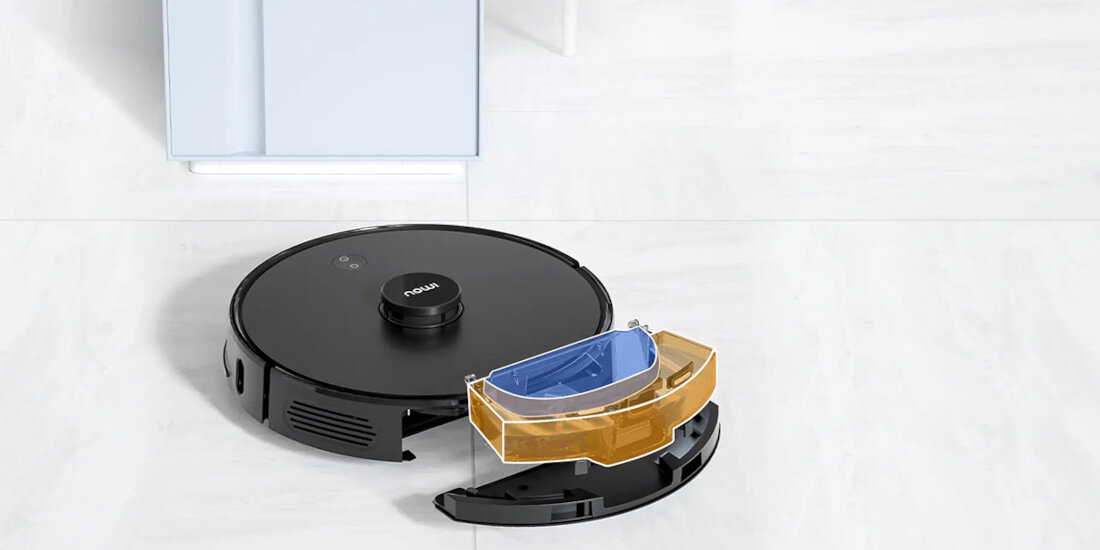 Robot sprzątający IMOU Vacuum Cleaner RV1 sprzątanie 2 w 1 funkcja odkurzania mopowania pojemnik na kurz zbiornik na wodę pojemność suche mokre zanieczyszczenia