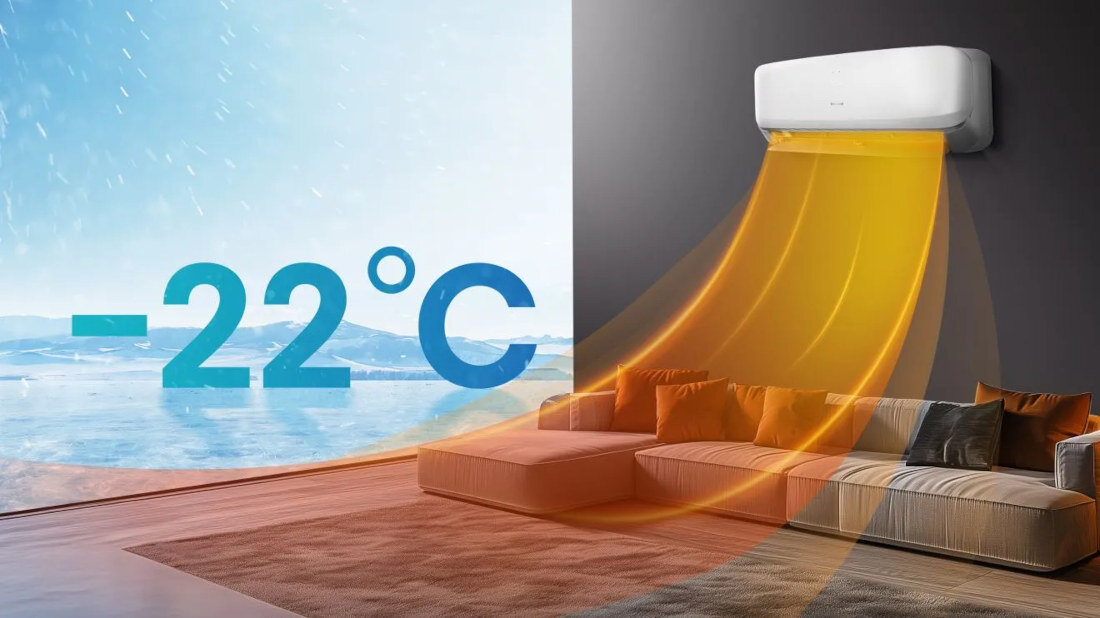 Klimatyzator Split, Pompa ciepła powietrze - powietrze HISENSE Fresh Air QJ25XJ3AG AS25XJ3EW 2.5 KW z usługą montażu Chłodzenie i ogrzewanie Tryby chłodzenia i ogrzewania zima lato pogoda temeperatura