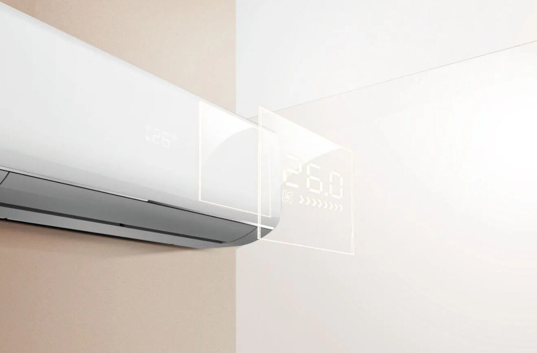 Klimatyzator Split, Pompa ciepła powietrze - powietrze HISENSE Fresh Air QJ35XJ3AG AS35XJ3EW 3.5 KW zarządzanie jakością powietrza czujnik analizuje stężenie CO  informuje o jakości powietrza2 kolorowy wyświetlacz LED automatycznie aktywuje tryb nawiewu komfort bezpieczeństwo