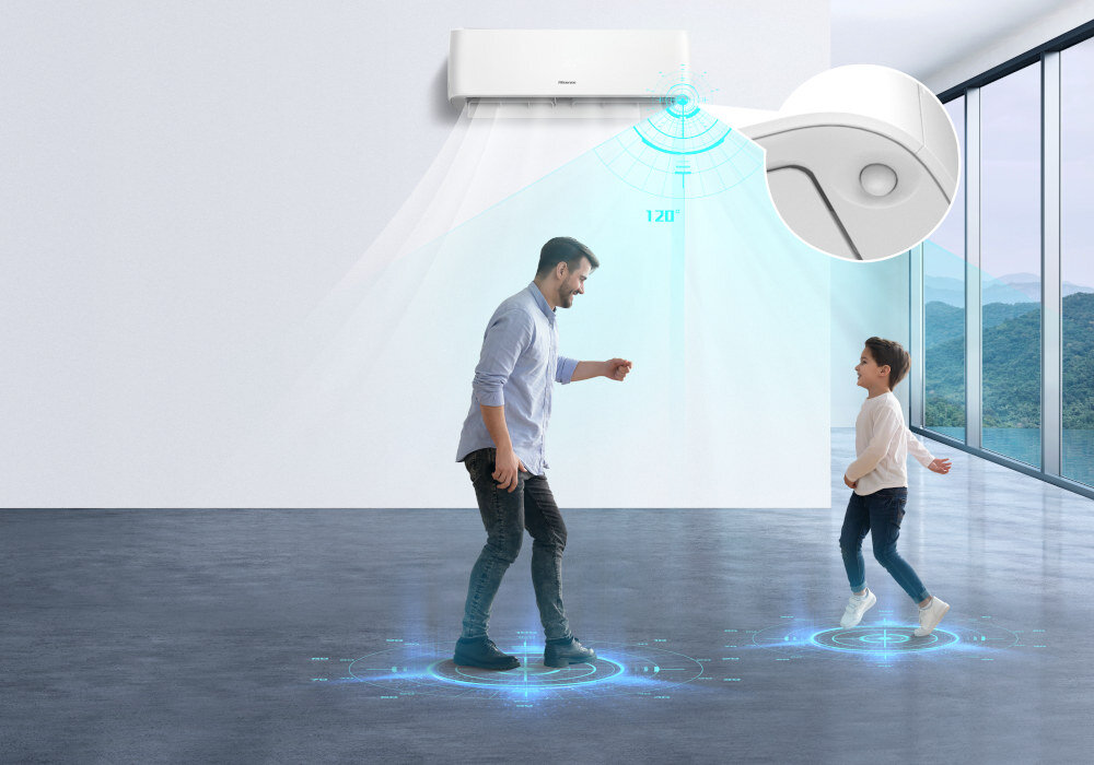 Klimatyzator HISENSE Split Energy Pro Plus QG25 Al smart dostosowuje temperature i wilgotnosc