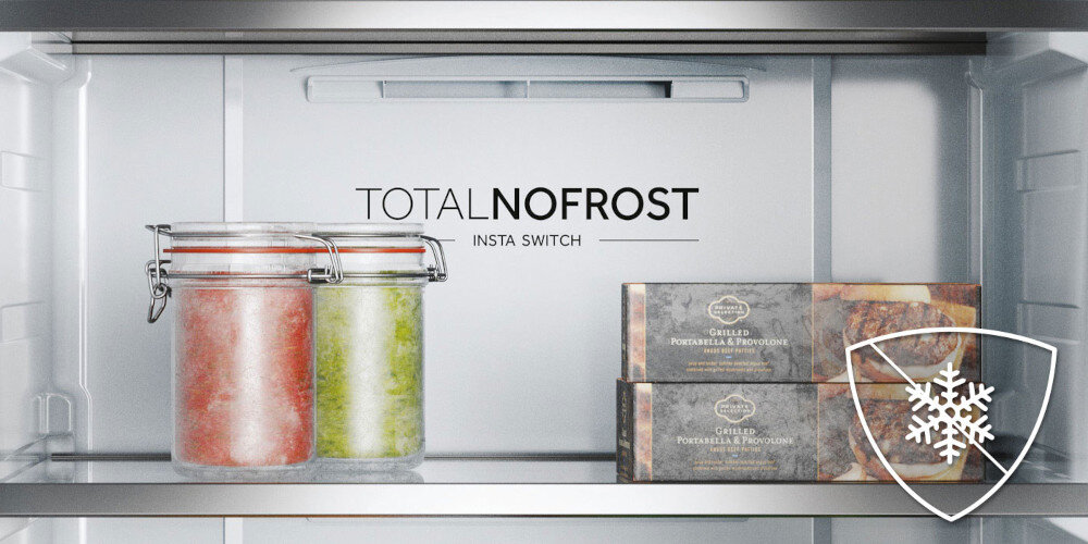 ZAMRAŻARKA HAIER H4F272WEH1 ikona grafika wnętrze ściana słoiki napis nigdy więcej szronu no frost bez lodu zapobiega powstawaniu szronu chroni przed mieszaniem się zapachów wydajne energooszczędne