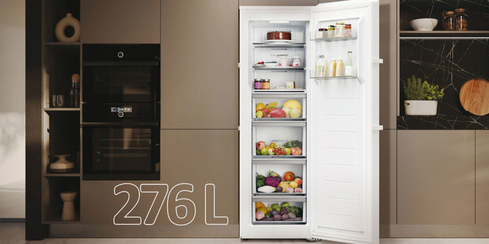 ZAMRAŻARKA HAIER H4F272WEH1 otwarta zabudowa piekarnik pojemności 276 litrów przestronne wnętrze szeroki asortyment