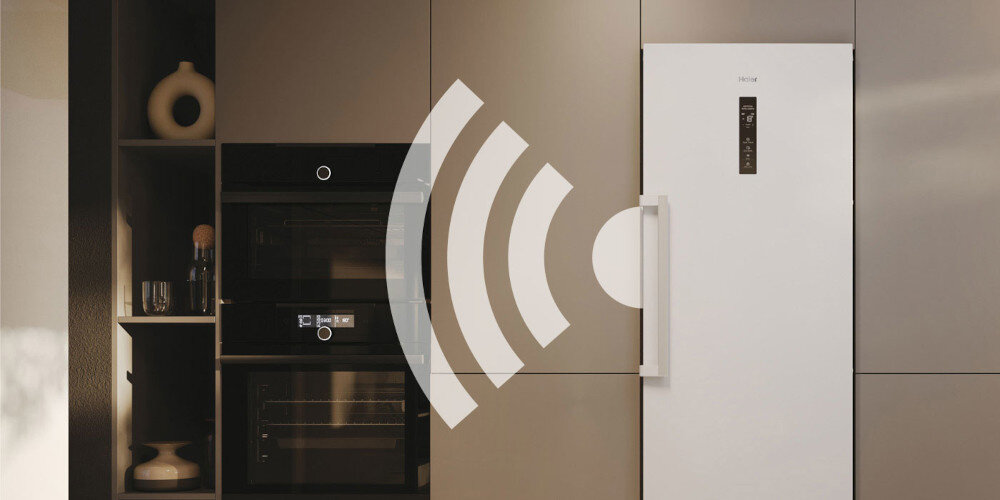 ZAMRAŻARKA HAIER H4F272WEH1 ikona grafika wifi połączenie front zamknięta zabudowa piekarnik kuchnia Aplikacja hOn zdalne sterowanie aplikacja powiadomienia szereg funkcji