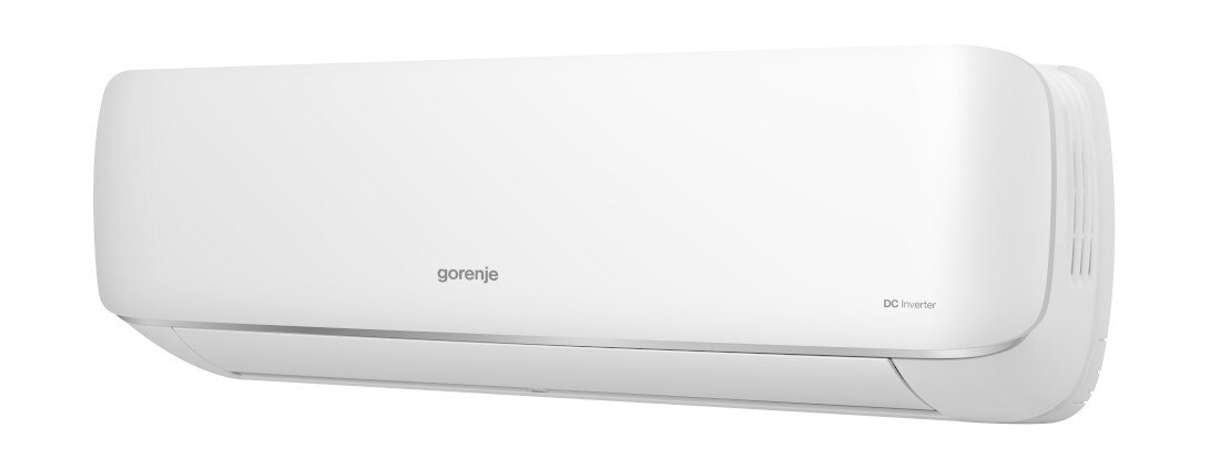 Klimatyzator Split, Pompa ciepła powietrze - powietrze GORENJE Pandora PAN35IN KG PAN35OUT2 do 25 m² łatwo utrzymasz komfort w salonie, sypialni lub biurze prezentacja na białym tle na wprost jednostka zewnętrzna