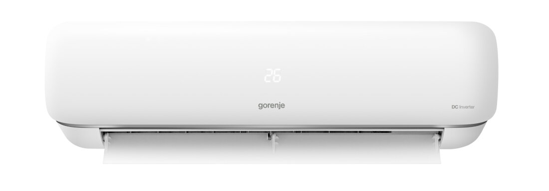 Klimatyzator Split, Pompa ciepła powietrze - powietrze GORENJE Pandora AST-18UW4RXSKG01G Cicha i stabilna praca Poziom hałasu 40 dB dla jednostki wewnętrznej i 51 dB dla zewnętrznej zdjęcie na białym tle na wprost