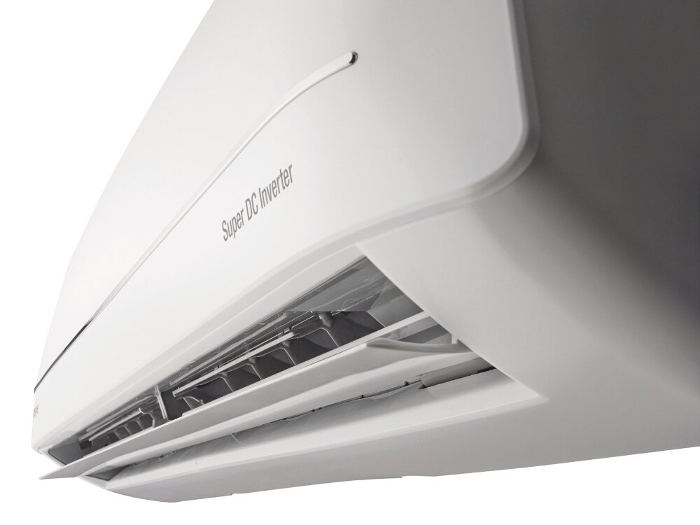 Klimatyzator Split, Pompa ciepła powietrze - powietrze GORENJE Pandora AST-18UW4RXSKG01G  Przepływ i sterowanie powietrzem  7 prędkości wentylatora wewnętrznego i 3 zewnętrznego  przepływ powietrza zbliżenie na białym tle