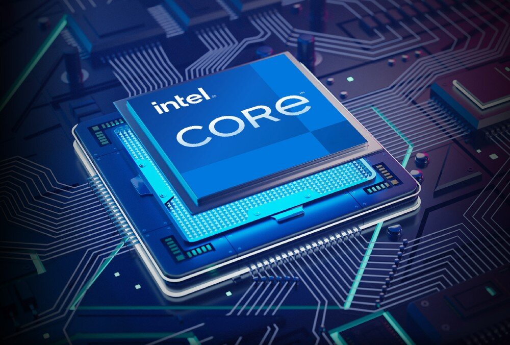 Komputer MSI MAG Infinite S3 12BTA-1614EU Układ scalony z logo Intel Core, wkomponowany w płytę główną z niebieskim podświetleniem, procesor, rdzenie, taktowanie