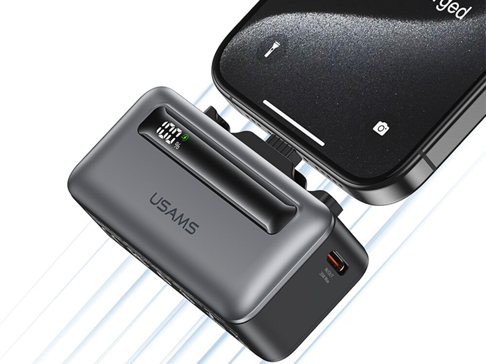 Powerbank USAMS XB US-CD233 PD Fast Charge 4500 mAh 20W powerbank ze smarfonem, port usb-c lightning