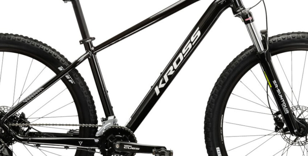 Rower górski MTB KROSS Hexagon 5.0 M17 27.5 cala męski Czarny zbliżenie na ramę 17-calowa aluminiowa ramę rower zwinny lekki łatwo go podnieść odporność na korozję wybór rozmiaru ramy Twój wzrost mierzony w zrelaksowanej pozycji typ roweru dla osób o wzroście od 158 do 168 cm