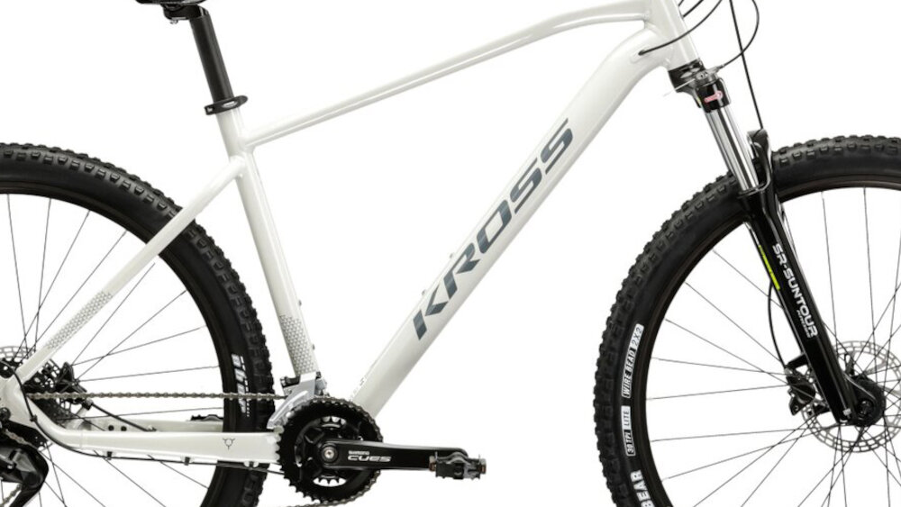 Rower górski MTB KROSS Hexagon 5.0 M17 27.5 cala męski Szary zbliżenie na ramę 17-calowa aluminiowa ramę rower zwinny lekki łatwo go podnieść odporność na korozję wybór rozmiaru ramy Twój wzrost mierzony w zrelaksowanej pozycji typ roweru dla osób o wzroście od 158 do 168 cm