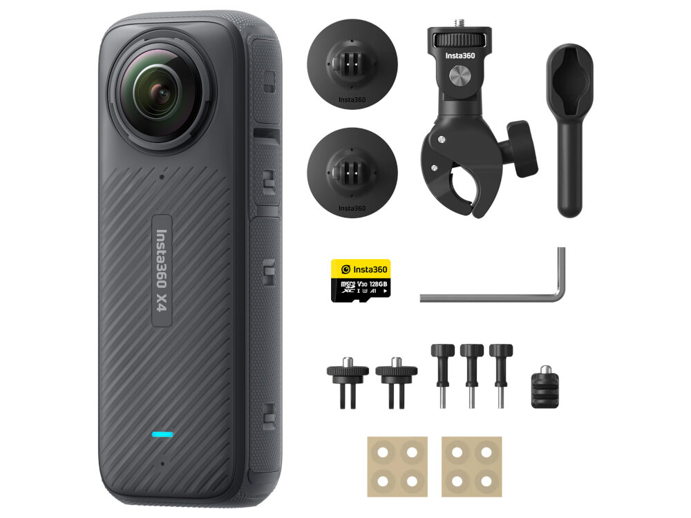 Kamera sportowa INSTA360 X4 - zestaw elementy wyposazenia