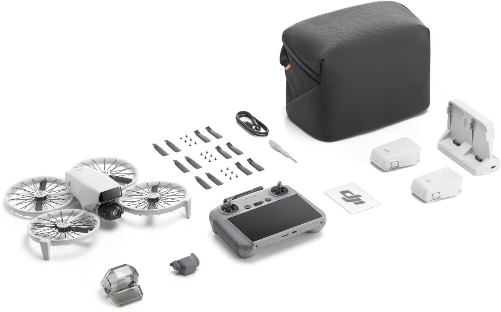 Dron DJI Flip Fly More Combo (DJI RC 2) zestaw elementy akcesoria aparatura sterująca