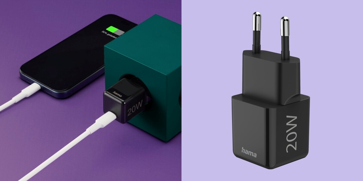 Ładowarka sieciowa HAMA SuperMini PD/QC 20W Czarny tablet ładujący się za pośrednictwem łądowarki wpiętej do gniazda